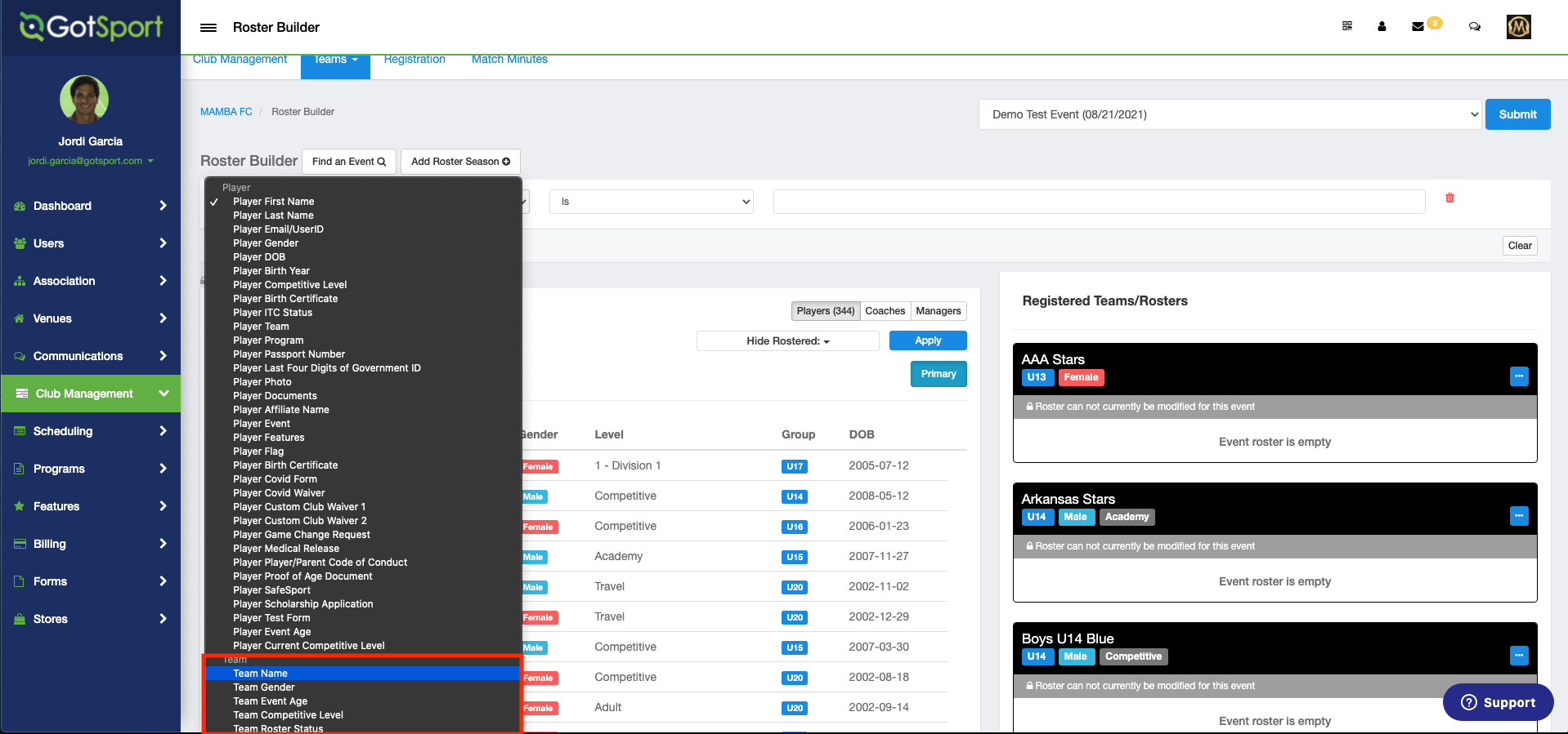 Creating Roster List Shirts in Easy View, Videos