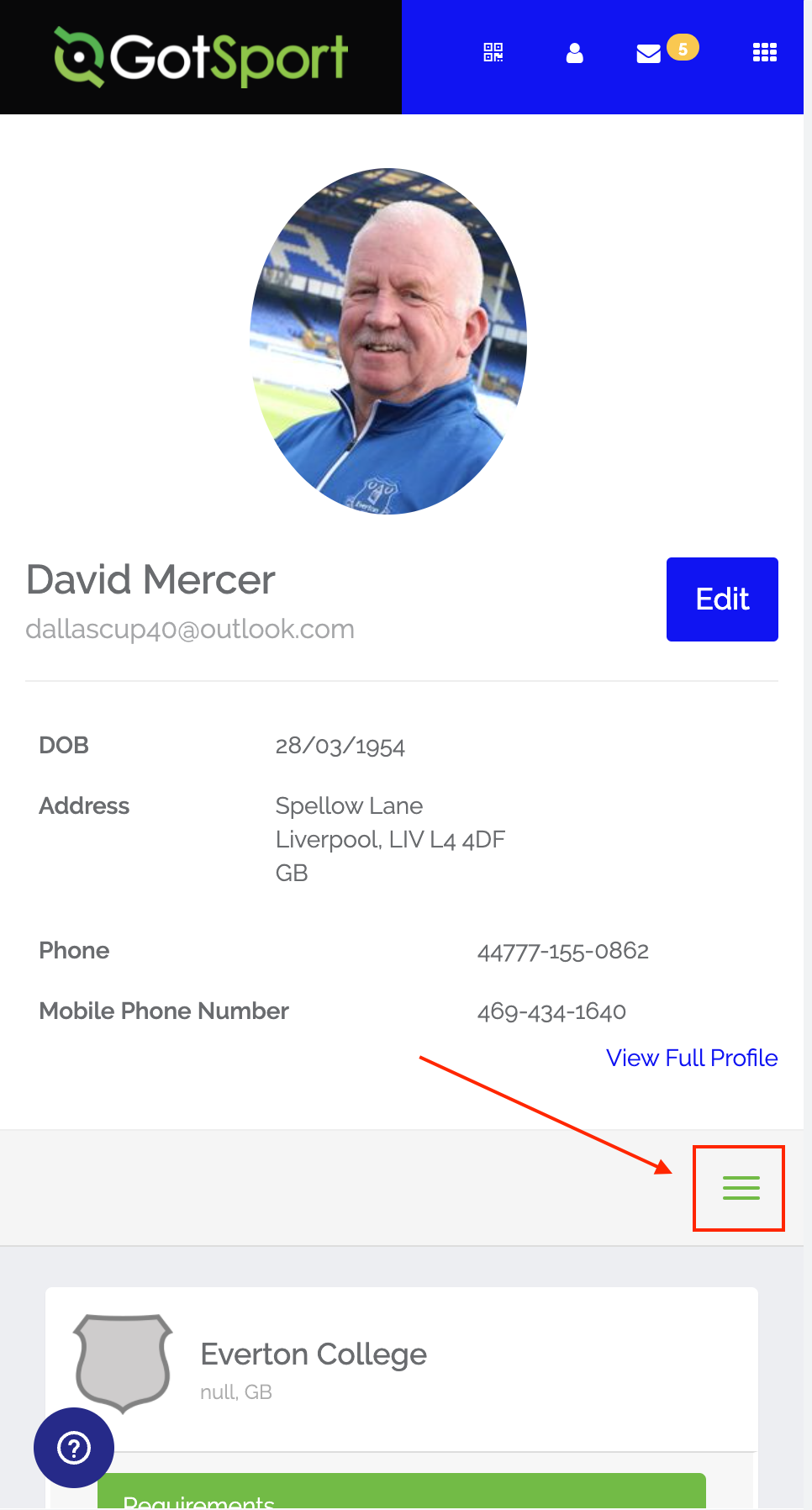 Accessing Virtual Cards as a Coach or Manager - Mobile Phone – GotSport